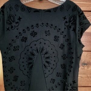 Desigual Black Cap Sleeve Blouse with Textural Details
